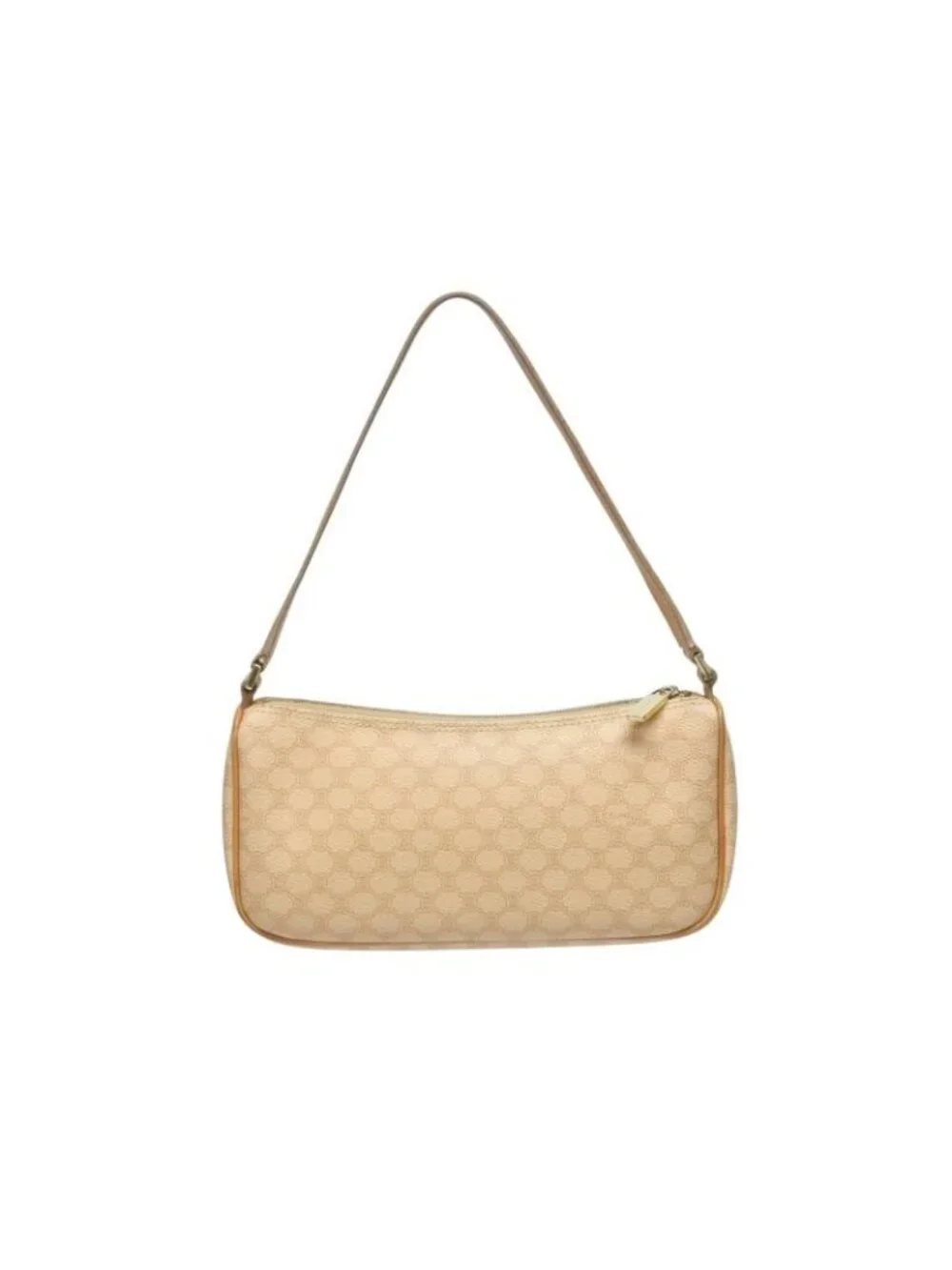 Celine Hobo Mini Handbag Pouch Macadam Pattern Beige